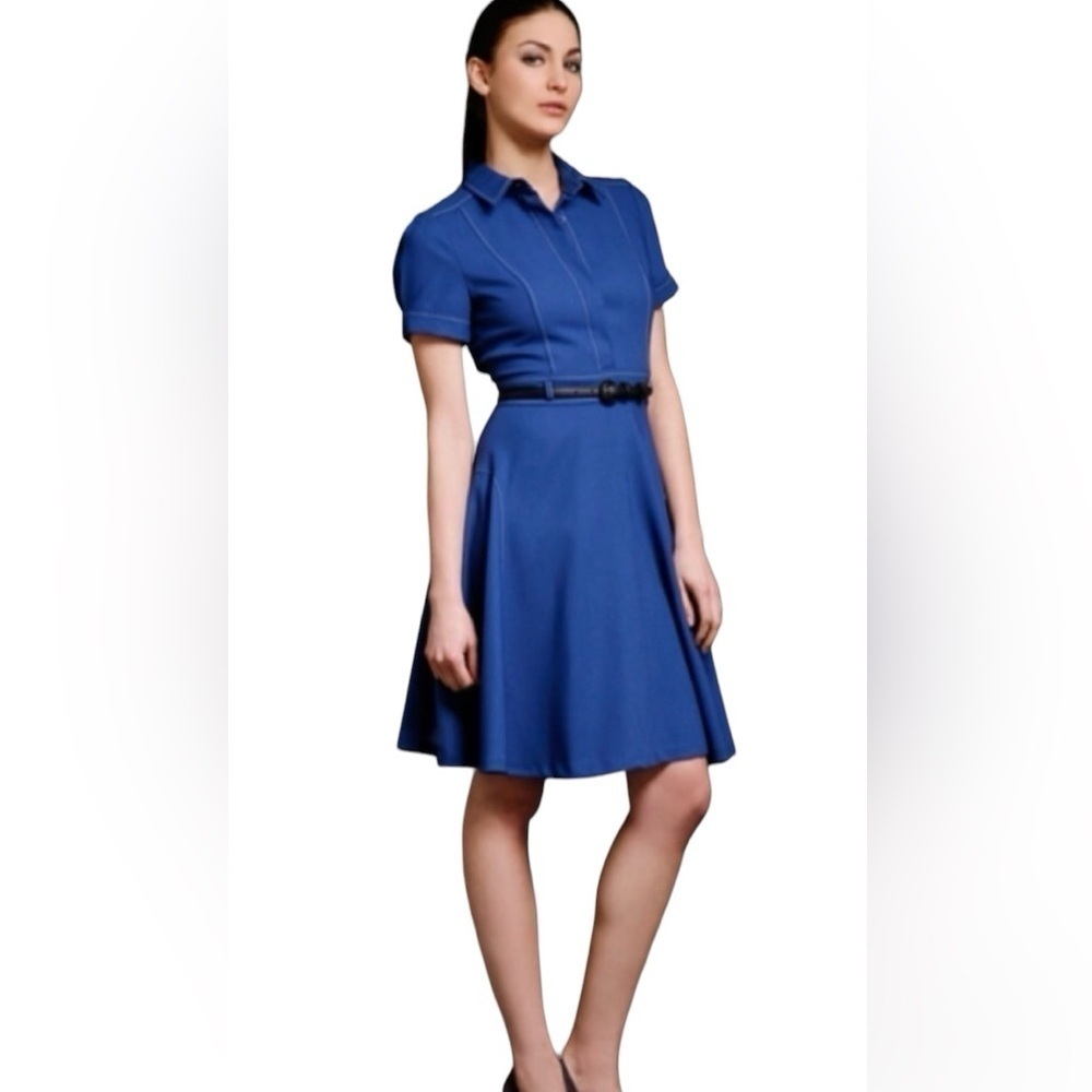 Revolve Abaete Riley Wool Dress in Cadet Blue Sz 4 Retro Pinup Rockabilly